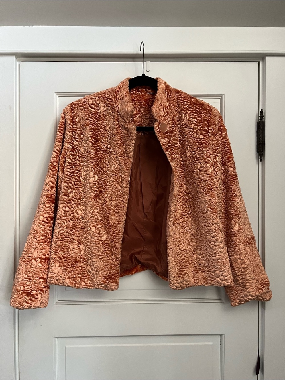 Vintage 1950’s faux fur rose jacket